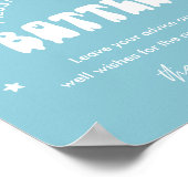 Kawaii Halloween-Nachricht in einem Flaschenetikze Poster (Ecke)