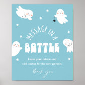 Kawaii Halloween-Nachricht in einem Flaschenetikze Poster (Vorne)