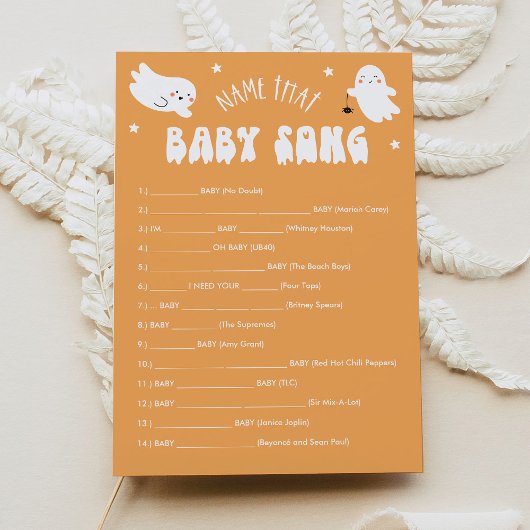 Kawaii Halloween Name Dieses Baby Song Game Card Einladung