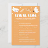 Kawaii Halloween Oben oder unter dem Baby Showspie Einladung (Vorderseite)