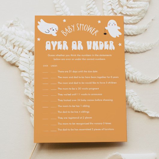 Kawaii Halloween Oben oder unter dem Baby Showspie Einladung