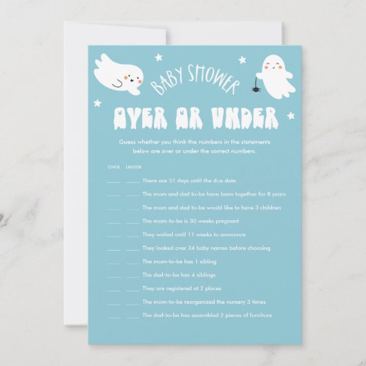 Kawaii Halloween Oben oder unter dem Baby Showspie Einladung (Vorderseite)