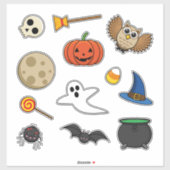 Kawaii Halloween Pack Aufkleber (Blatt)