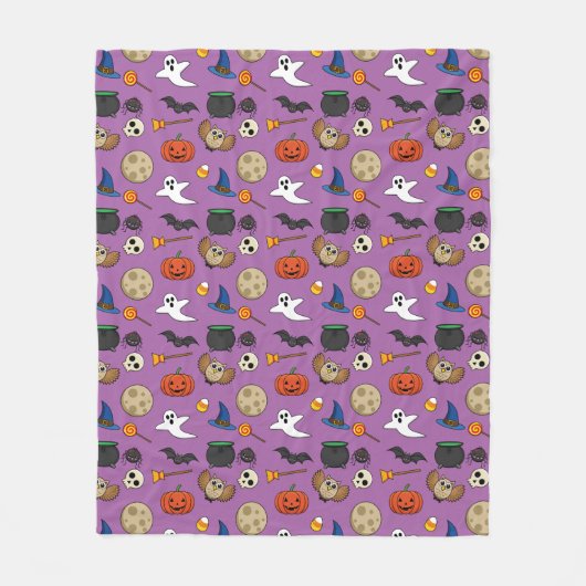 Kawaii Halloween Pack Fleecedecke (Vorderseite)