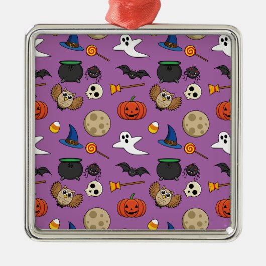 Kawaii Halloween Pack Ornament Aus Metall (Vorne)