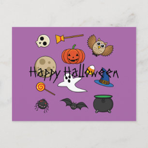 Kawaii Halloween Pack   Text hinzufügen Feiertagspostkarte