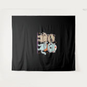 Kawaii Halloween Pals Mummy & Nurse cat Oversified Wandteppich (Vorderseite (Horizontal))