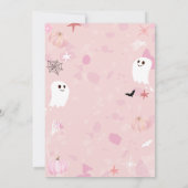 Kawaii Halloween Pink Ghost Birthday Hey Boo Einladung (Rückseite)