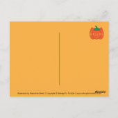 Kawaii Halloween Pumpkin Cat Postkarte (Rückseite)
