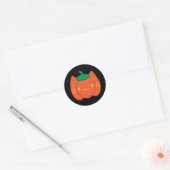 Kawaii Halloween Pumpkin Cat Runder Aufkleber (Umschlag)