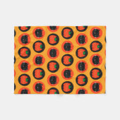 Kawaii Halloween Pumpkin Cats Fleecedecke (Vorderseite (Horizontal))