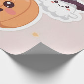 Kawaii Halloween Pumpkin Geschenkpapier (Ecke)
