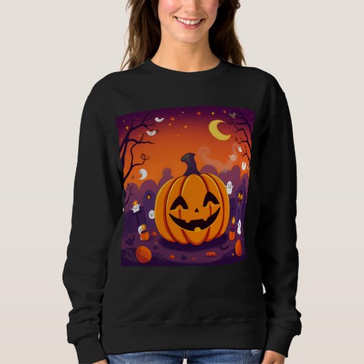 Kawaii Halloween Pumpkin Hoodie (Vorderseite)