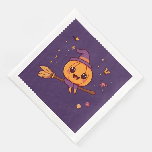Kawaii Halloween Pumpkin Napkin Serviette (Ecke)