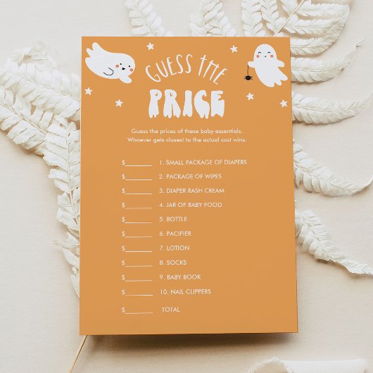 Kawaii Halloween rät das Price Baby Shower Game Einladung