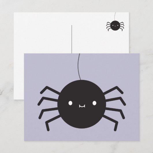 Kawaii Halloween Spider Postkarte (Vorne/Hinten)