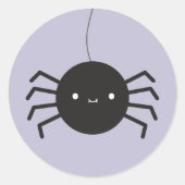 Kawaii Halloween Spider Runder Aufkleber (Vorderseite)