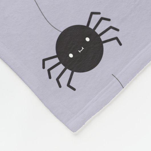 Kawaii Halloween Spiders Fleecedecke (Ecke)