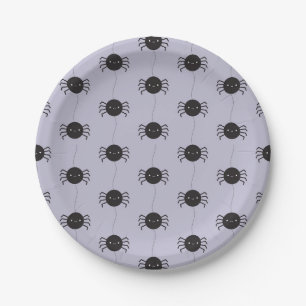 Kawaii Halloween Spiders Pappteller
