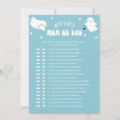 Kawaii Halloween Wer sagte es Mama oder Vater Baby Einladung (Vorderseite)