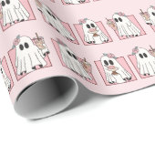 Kawaii Halloween Wrapping Paper - Niedlich & gespa Geschenkpapier (Rolleneckpunkt)