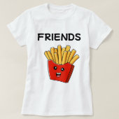Kawaii hamburger and French fries T-shirt for coup (Design vorne)
