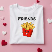Kawaii hamburger and French fries T-shirt for coup