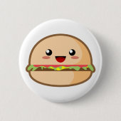 Kawaii Hamburger Button (Vorderseite)