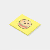 Kawaii Hamburger Post-it Klebezettel (angewinkelt)