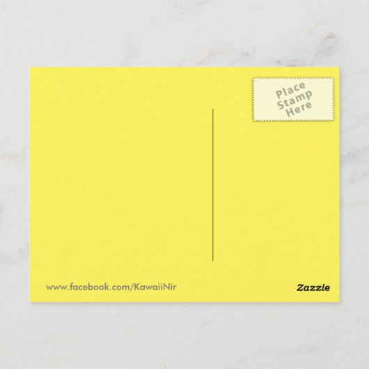 Kawaii Hamburger Postkarte (Rückseite)