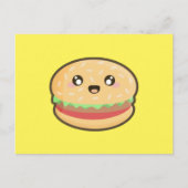 Kawaii Hamburger Postkarte (Vorderseite)