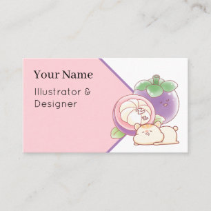 Kawaii Hamster Mangosteen - Süße fruchtige Schlaf  Visitenkarte