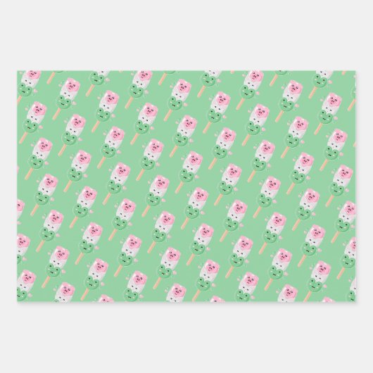 Kawaii Hanami Dango Geschenkpapier Set (Vorderseite 3)