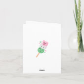 Kawaii Hanami Dango Happy Birthday Karte (Rückseite)