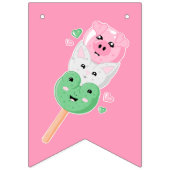 Kawaii Hanami Dango Happy Birthday Wimpelkette (Erste Fahne)