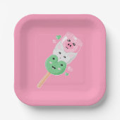 Kawaii Hanami Dango Pappteller (Vorderseite)