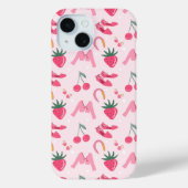 Kawaii Hand-drawn Girly Things Seamless Pattern Case-Mate iPhone Hülle (Rückseite)