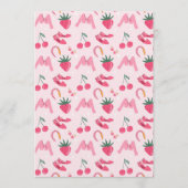 Kawaii Hand-drawn Girly Things Seamless Pattern Einladung (Vorderseite)