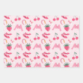 Kawaii Hand-drawn Girly Things Seamless Pattern Geschenkpapier Set (Vorderseite 3)