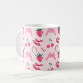 Kawaii Hand-drawn Girly Things Seamless Pattern Kaffeetasse (Vorderseite Links)