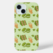 Kawaii Hand-Drawn Matcha Sweets Seamless Pattern Case-Mate iPhone Hülle (Rückseite)
