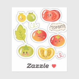 Kawaii handgezeichnet TomatenIllustration Aufkleber