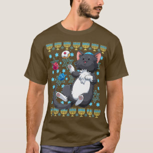 Kawaii Hanukkah Cat Chanukah Jüdische Katze Owner  T-Shirt