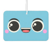 Kawaii Happy Anime Faced Aquamarin Autolufterfrischer (Vorderseite)
