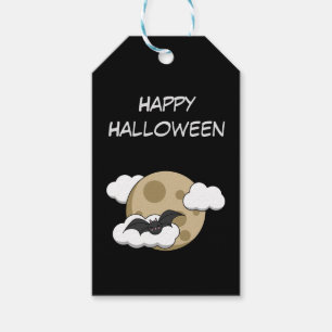 Kawaii Happy Bat Flying on Full Moon Text hinzuf Geschenkanhänger