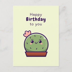 Kawaii Happy Birthday Card Postkarte
