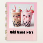 KAwaii Happy Boba Tea Planner Planer (Vorderseite)