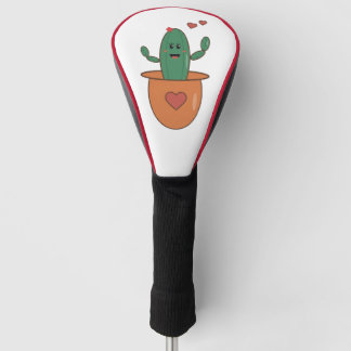 Kawaii Happy Cactus Graphic – Cute Smiling  Golf Headcover