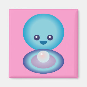 Kawaii Happy Clam Magnet