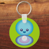 Kawaii Happy Clam Schlüsselanhänger (Vorderseite)